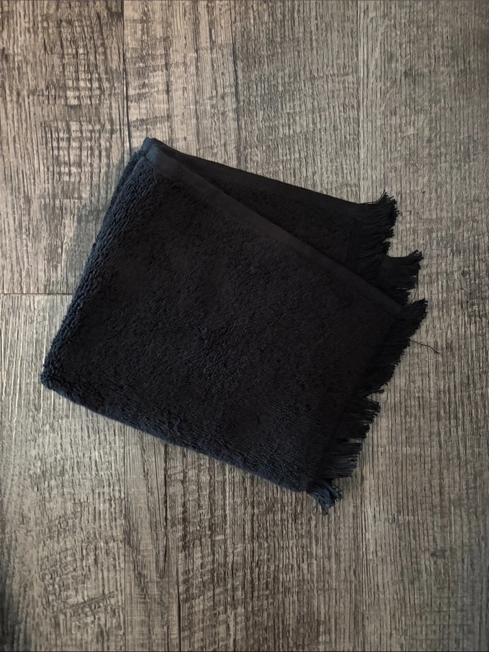 CB2 Fringe Wash Cloths - Set of 5 - Black - New without Tags